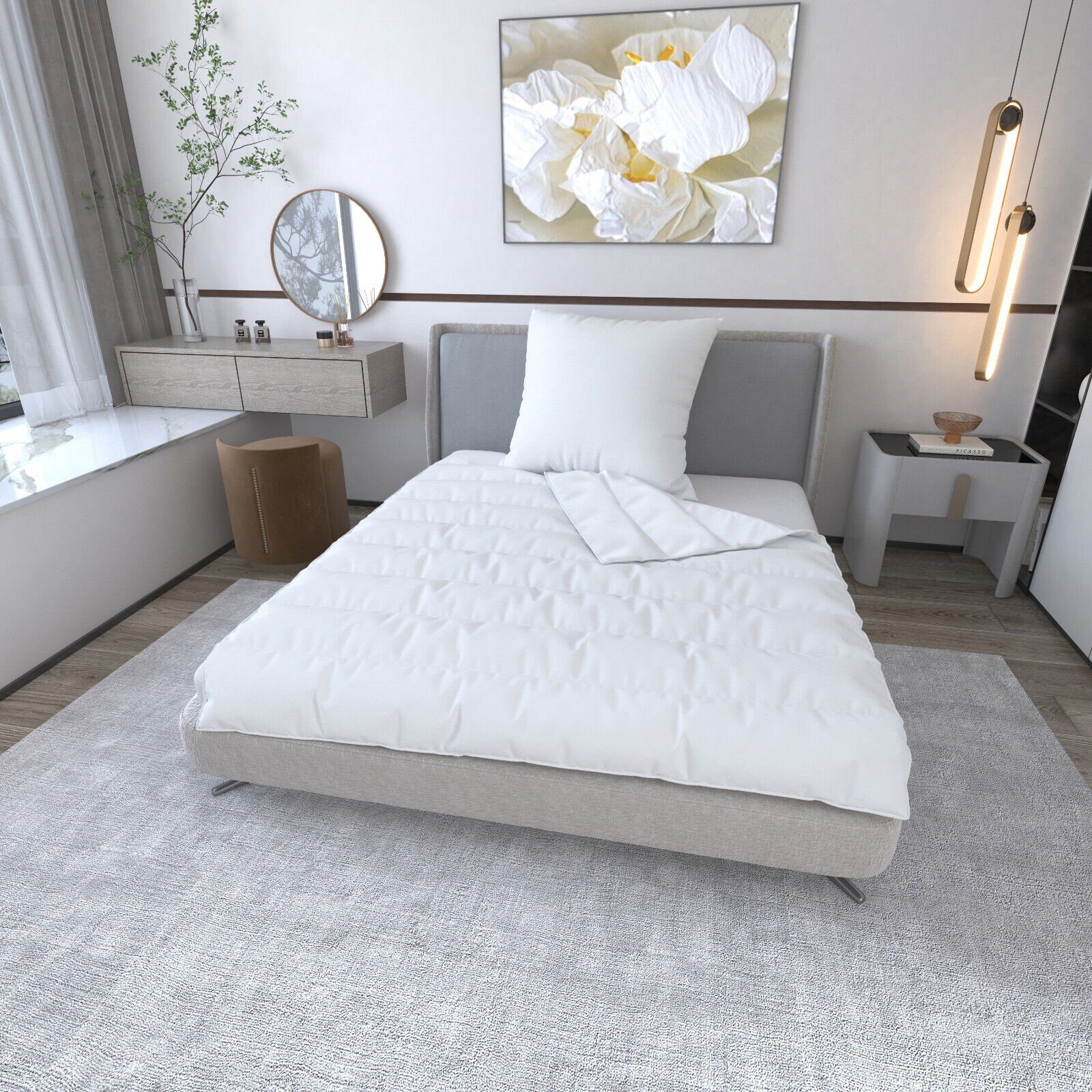 Jekatex Microfaserbettdecke + Kopfkissen "Schlafkomfort fürs ganze Jahr" 2-tlg oder 4-tlg, Bettenset 135x200/155x220+80x80/40x80cm von Jekatex