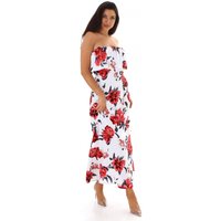 Cotton Maxi Bandeau Kleid mit Flower Print von Jela London