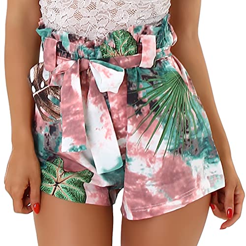 Jela London Damen High-Waist Paperbag Shorts Sommerhose kurz, Batik Grün 40-42 Jela London Damen High-Waist Paperbag Shorts Sommerhose kurz, Batik Grün 40-42 von Jela London