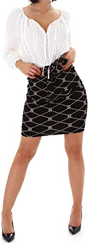 Jela London Damen High-Waist Rock Paperbag Gürtel Stretch, Schwarz 36-38 Jela London Damen High-Waist Rock Paperbag Gürtel Stretch, Schwarz 36-38 von Jela London