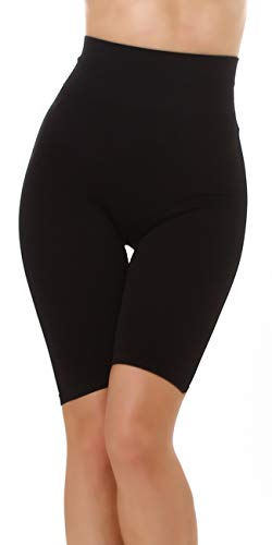 Jela London Damen High-Waist Shorts Slimming Radlerhose Fitness Sport Work-Out, Schwarz 38-40 (L/XL) von Jela London