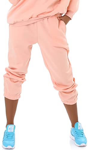 Jela London Damen Jogginghose Baggy Freizeithose Loose-Fit, Apricot M von Jela London