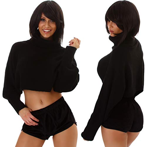 Jela London Damen Nicki Hotpants Velour Shorts Samt Yoga Pants, Schwarz 34-36 Jela London Damen Nicki Hotpants Velour Shorts Samt Yoga Pants, Schwarz 34-36 von Jela London