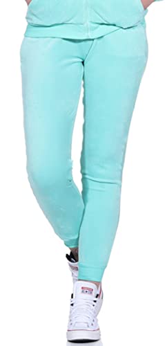Jela London Damen Nicki Jogginghose Samt Velour Homewear, Wassermelone 36 38 (M) von Jela London