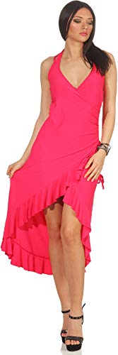 Jela London Vokuhila Tanzkleid Latin Salsa Rock Wickeloptik, Pink-Fuchsia von Jela London