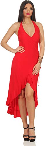 Jela London Vokuhila Tanzkleid Latin Salsa Rock Wickeloptik, Rot von Jela London