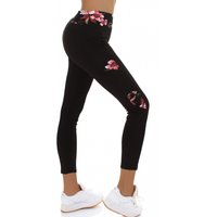 Sporty High Waist Leggings mit Flower Akzente von Jela London