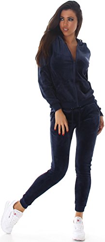 Jela London Damen Nicki Hausanzug Jogginganzug Velour Samt Jogging Freizeit Hose Kapuzen Jacke, Dunkelblau, 34-36 (S) Jela London Damen Nicki Hausanzug Jogginganzug Velour Samt Jogging Freizeit Hose Kapuzen Jacke, Dunkelblau, 34-36 (S) von Jela London