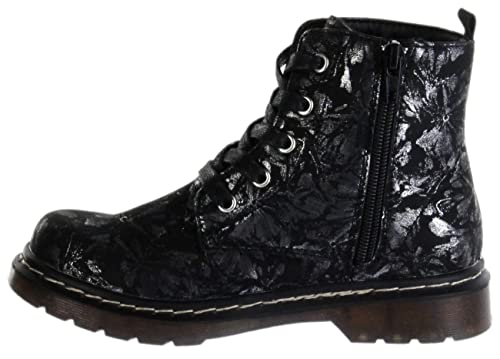 Jela Kinder Boot Stiefel Mädchen Schuhe Lederdeck schwarz Nala Black Silver, Farbe:schwarz, Größe:40 EU von Jela
