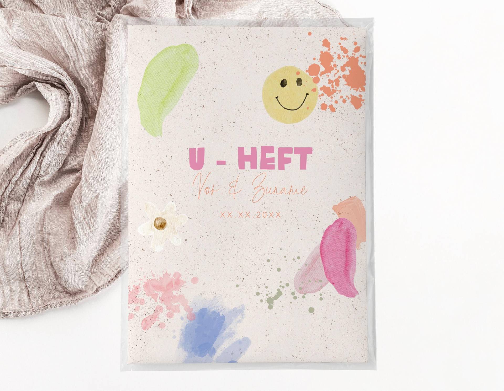 C U-Heft + Impfpasshülle -Bunte Malerei Baby Geschenk Geburt Personalisiert Schutzhülle Schwangerschaft Mädchen Girl C U-Heft + Impfpasshülle -Bunte Malerei Baby Geschenk Geburt Personalisiert Schutzhülle Schwangerschaft Mädchen Girl von JelaaDesign