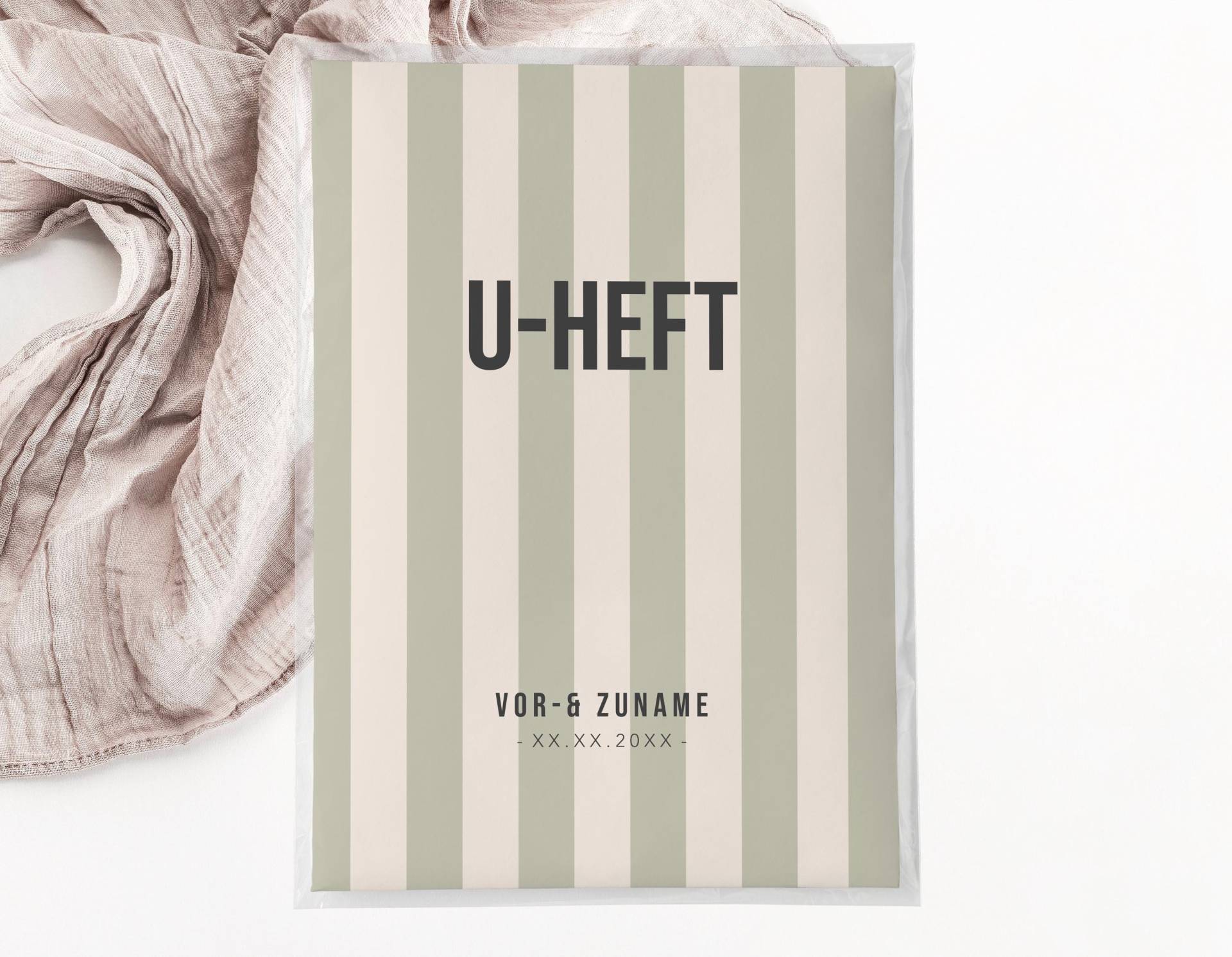 C U-Heft + Impfpasshülle - Khaki Grün Beige Gestreift Baby Geschenk Geburt Personalisiert Schutzhülle C U-Heft + Impfpasshülle - Khaki Grün Beige Gestreift Baby Geschenk Geburt Personalisiert Schutzhülle von JelaaDesign