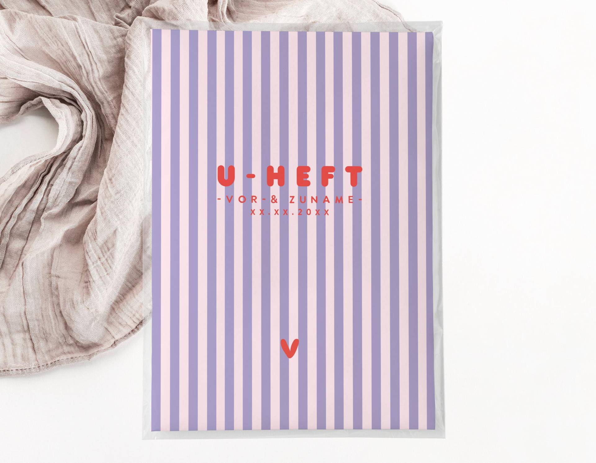 C U-Heft + Impfpasshülle - Rosa Lila Gestreift Baby Geschenk Geburt Personalisiert Mit Name Schutzhülle Modern Schwangerschaft C U-Heft + Impfpasshülle - Rosa Lila Gestreift Baby Geschenk Geburt Personalisiert Mit Name Schutzhülle Modern Schwangerschaft von JelaaDesign
