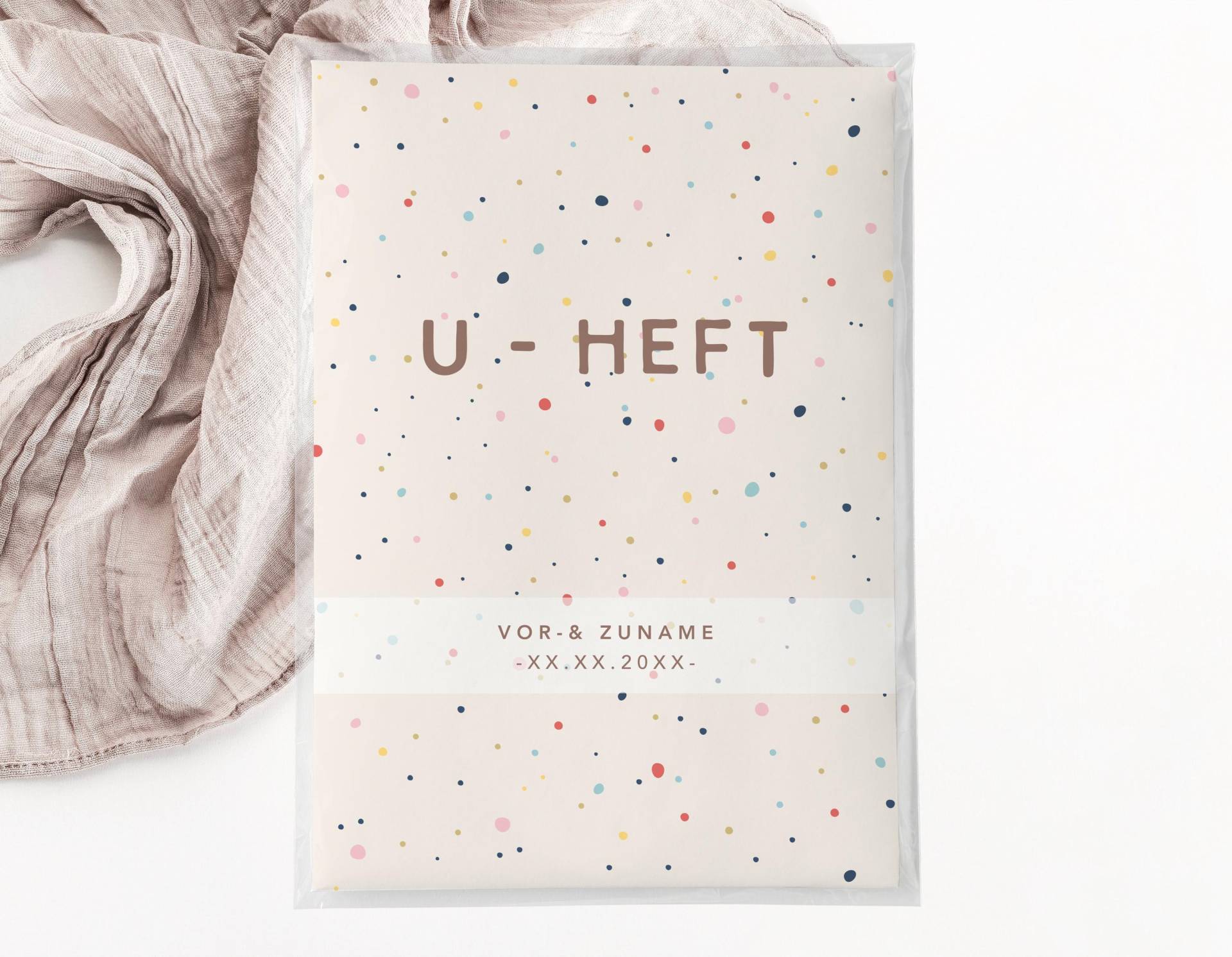 C U-Heft + Impfpasshülle - Streusel Konfetti Bunt Beige Baby Geschenk Geburt Personalisiert Schutzhülle Schwangerschaft C U-Heft + Impfpasshülle - Streusel Konfetti Bunt Beige Baby Geschenk Geburt Personalisiert Schutzhülle Schwangerschaft von JelaaDesign