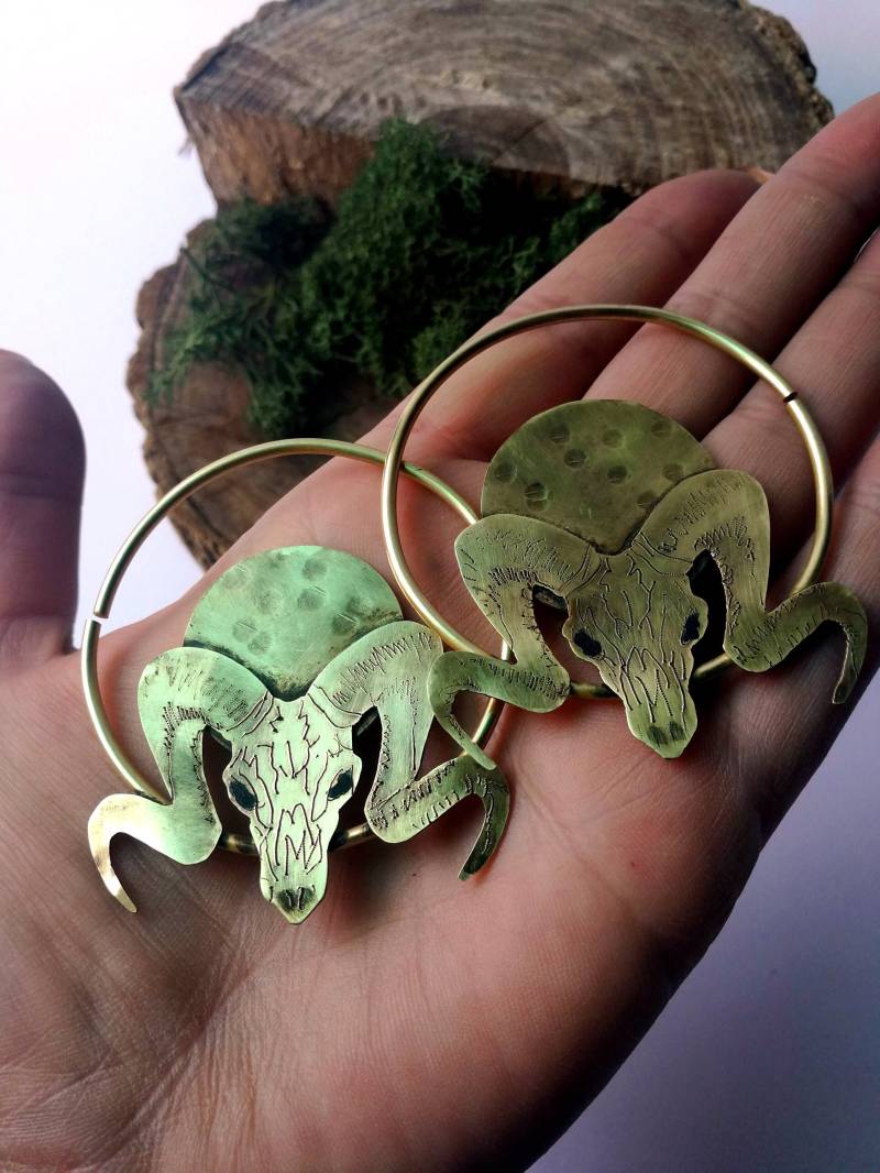 10 Gauge Animal Skull Creolen Für Plugs - Gestrecktes Ohr 10 Gauge Animal Skull Creolen Für Plugs - Gestrecktes Ohr von JelenaGajicJewelry