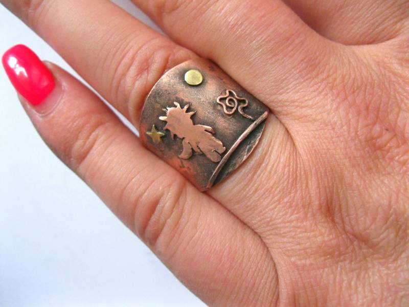 Der Kleine Prinz Kupfer Ring. Kleine Und Rose Ring Der Kleine Prinz Kupfer Ring. Kleine Und Rose Ring von JelenaGajicJewelry