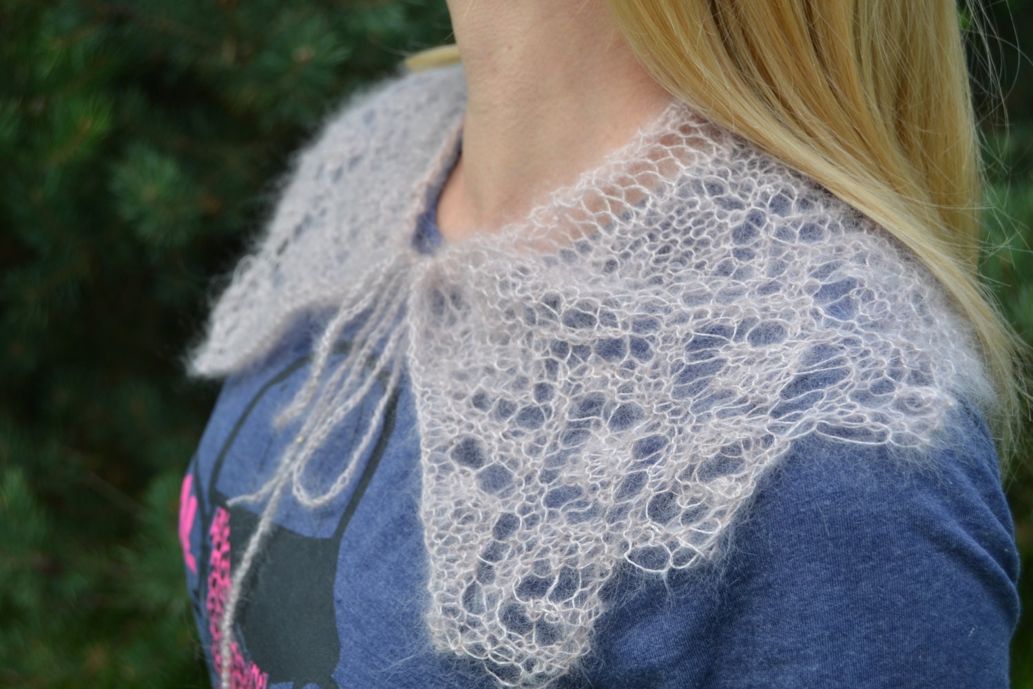 Spitzenkragen Handgemacht Aus Kidsilk Mohair Spitzenkragen Handgemacht Aus Kidsilk Mohair von JelenasAccessories