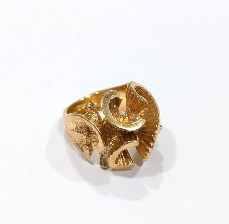 Aurora By Ana Bekoach 18Kt Ge Gelbgold Finish Cocktail Ring Infinity Design Gr. 5 Nachlassschmuck Vom Nachlassmarkt von Jelifem