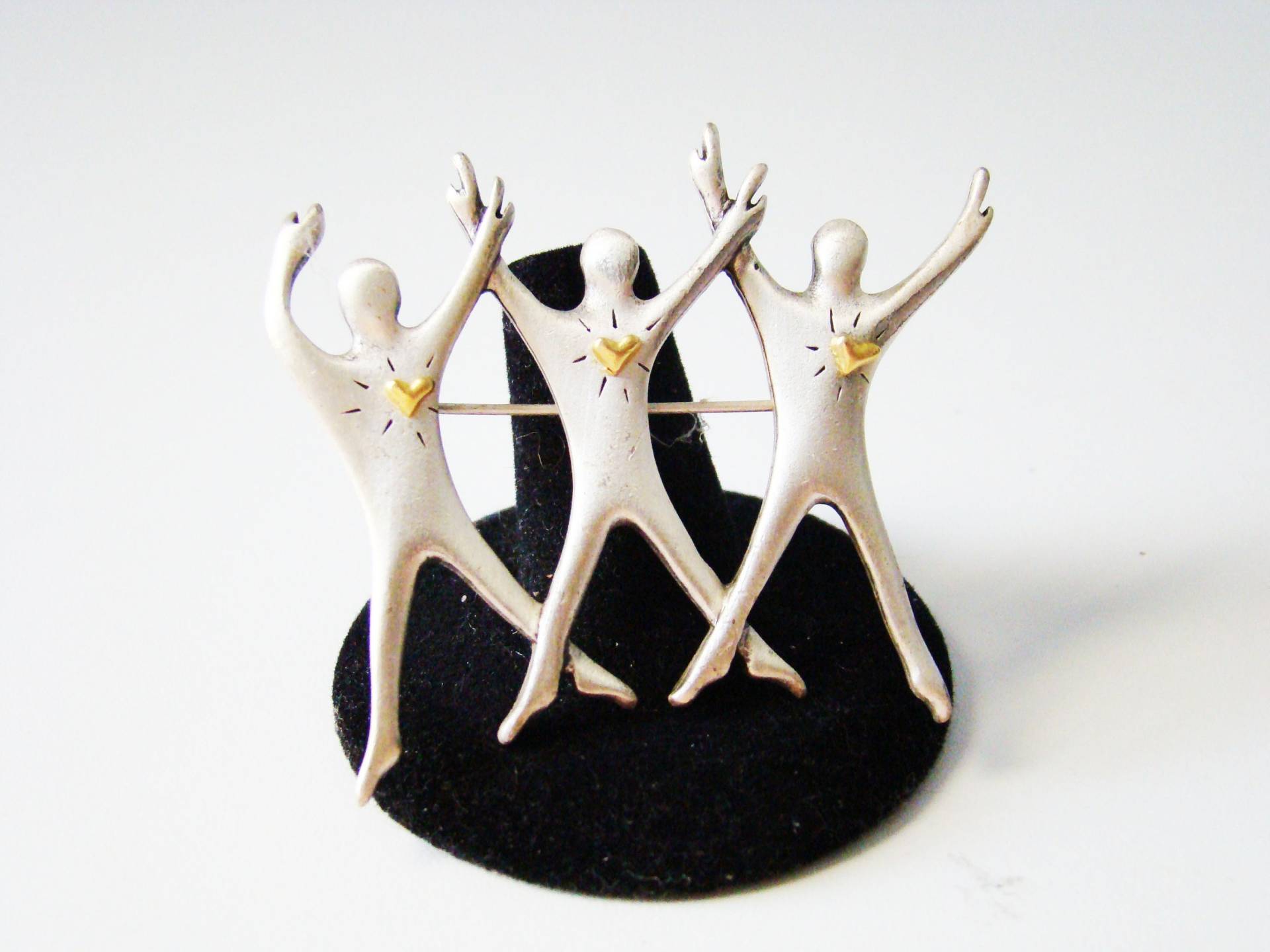 Jahrgang Chico Zinn Brosche Pin Herz Zu Hand Zurückgezogen Signiert Jahrgang Chico Zinn Brosche Pin Herz Zu Hand Zurückgezogen Signiert von Jelifem