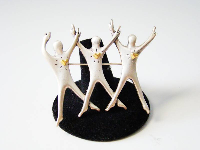 Jahrgang Chico Zinn Brosche Pin Herz Zu Hand Zurückgezogen Signiert Jahrgang Chico Zinn Brosche Pin Herz Zu Hand Zurückgezogen Signiert von Jelifem