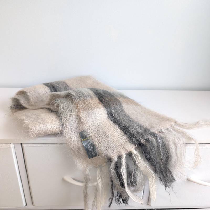 Mohair Schal Royal Collection Handgewebtesamuel Tweed Englisch New Old Stock von Jelifem