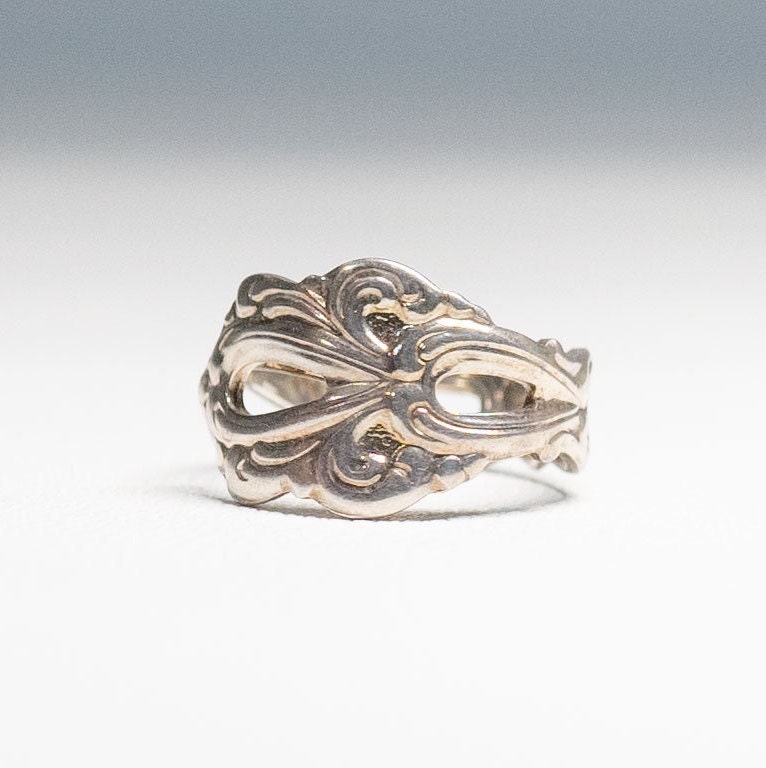 Wm A Rogers Oneida Ltd Wrap Löffel Ring Größe 9 Verstellbar Original Muster Besteck Schmuck von Jelifem