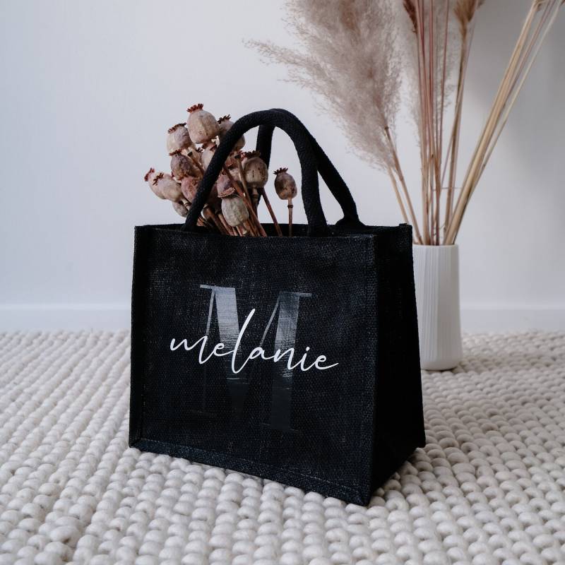 Jutetasche Mit Initialen | Geschenk Zum Muttertag Oder Jga Brautparty Abschiedsgeschenk Lehrer Und Erzieher Geburtstagsgeschenk von JelliesDesign