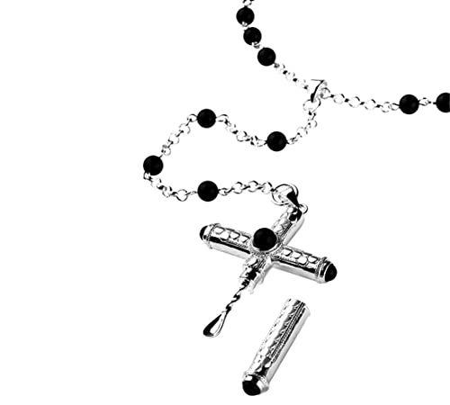 Jelly Joker Versilbertes Edelstahl-Kreuz mit Onyx-Perlen zum Öffnen; mit Samtbag - Kreuz Eiskalte Engel - Cross Cruel Intentions Jelly Joker Versilbertes Edelstahl-Kreuz mit Onyx-Perlen zum Öffnen; mit Samtbag - Kreuz Eiskalte Engel - Cross Cruel Intentions von Jelly Joker