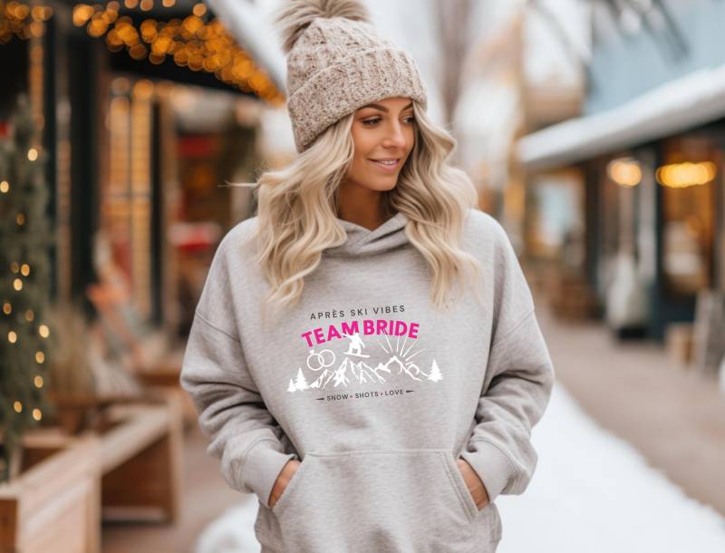 Après Ski Hoodie Damen - Team Bride Pullover | Jga Frauen Bachelorette Skiurlaub Outfit Geschenkidee Trauzeugin & Beste Freundin von JellyFishShopDesigns