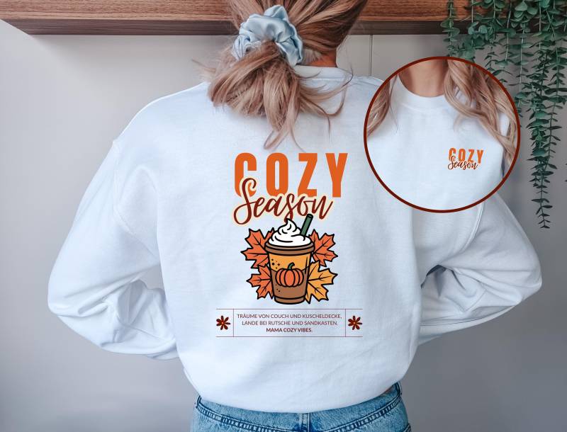 Mama Cozy Vibes Pullover - Season Sweatshirt Damen | Herbst Sweater Für Mamas Lustiger Geschenkidee Outfit von JellyFishShopDesigns
