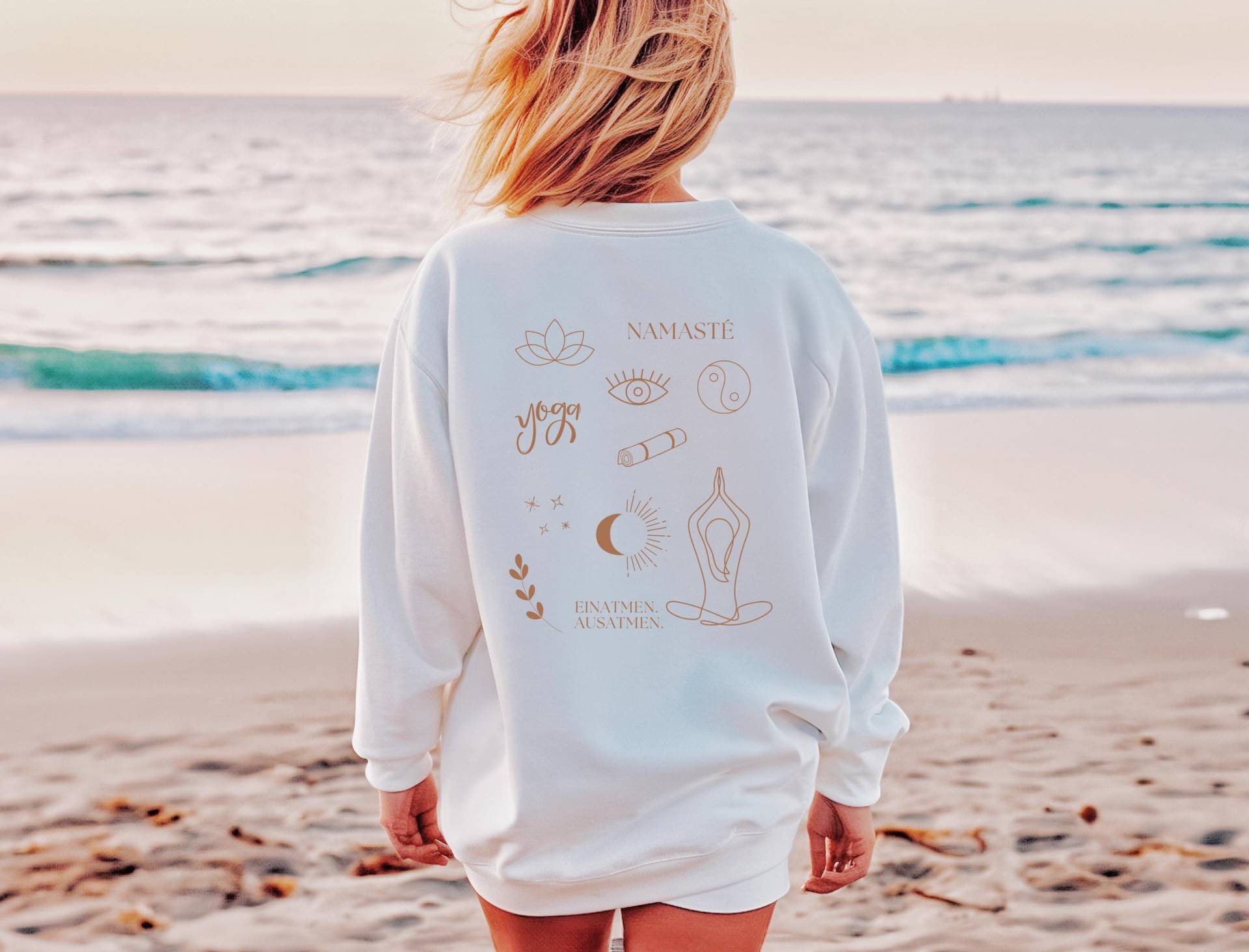 Yoga Pullover Damen - Cozy Sweatshirt | Meditation & Achtsamkeit Pulli Geschenk Geburtstagsgeschenk Frau Selfcare + Fitness von JellyFishShopDesigns