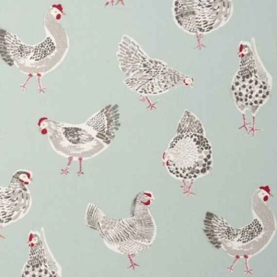 Hühnchen Hellblau Wachstuch Schürze. Personalisierungsoption. Mit Verstellbarem Halsgurt. Uk von Jelubee