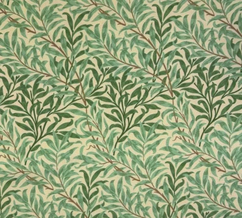 Wasserdichte Schürze. William Morris Verstellbares Halsband. 78 X 64 cm Weidenzweig. Grün, Blau, Leinen Oder Grau von Jelubee