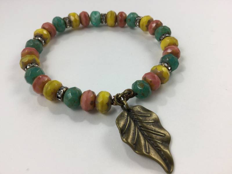 Pastellfarbener Regenbogen Armreif Armband B313 von JemCircles