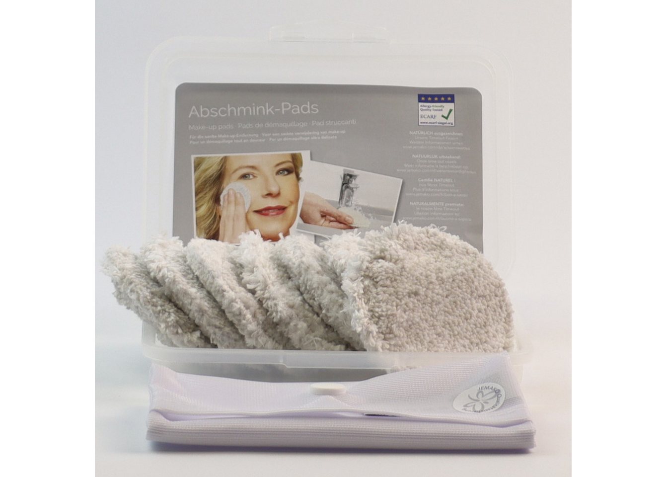 Jemako Abschminkschwamm Jemako Abschmink-Set mit Waschsack, Klickbox und 7 Pads Jemako Abschminkschwamm Jemako Abschmink-Set mit Waschsack, Klickbox und 7 Pads von Jemako