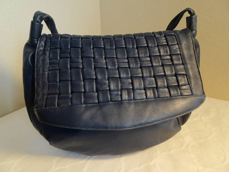 V Lovely Vintage 1980Er Navy Leder Handtasche Made in Usa By "Four Seasons Of California' - Schön V Lovely Vintage 1980Er Navy Leder Handtasche Made in Usa By "Four Seasons Of California' - Schön von JemimaVintage
