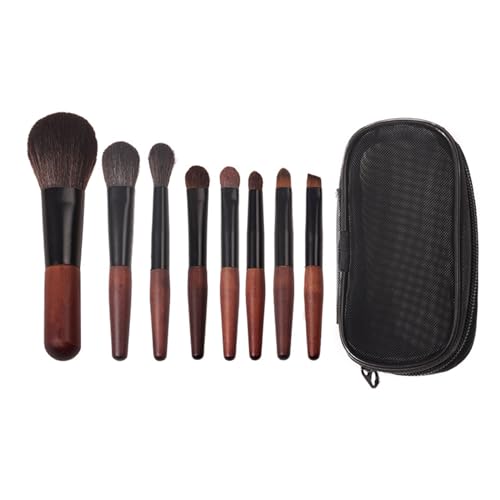 Jemora 8-teiliges Mini-Make-up-Pinsel-Set, tragbar, kleines Set, Pinsel für Anfänger, Puder-Lidschatten-Pinsel von Jemora