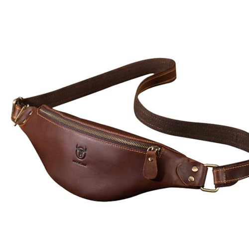 Jemora Echtes Leder Hüfttasche Vintage Fanny Pack Herren Rindsleder Umhängetasche Gürteltasche Umhängetasche von Jemora