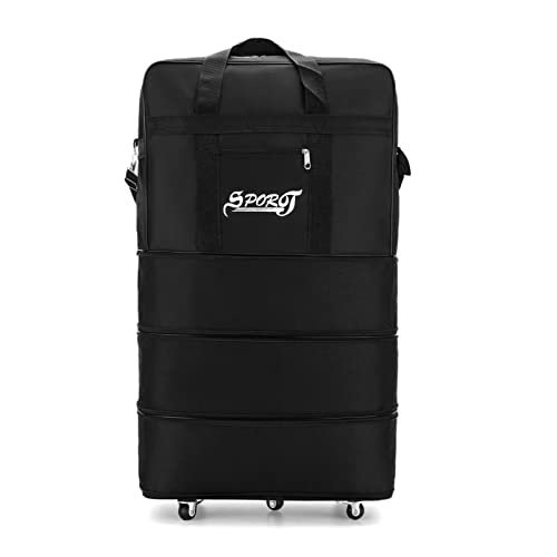 Jemora Erweiterbarer Faltbarer Koffer zusammenklappbare rollende Reisegepäcktasche für Männer und Frauen von Jemora