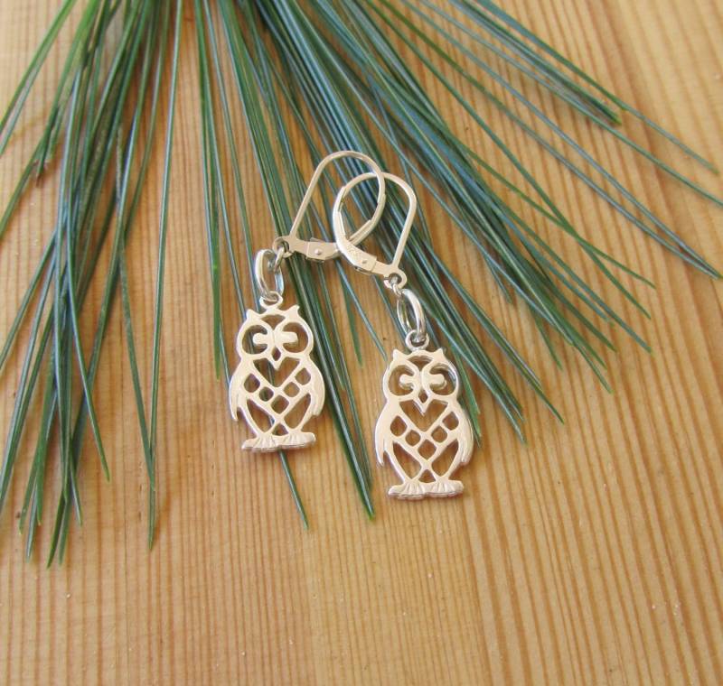 sterling Silber Ausschnitt Eule Ohrringe Natur Thema Brisuren sterling Silber Ausschnitt Eule Ohrringe Natur Thema Brisuren von JemsbyJoan