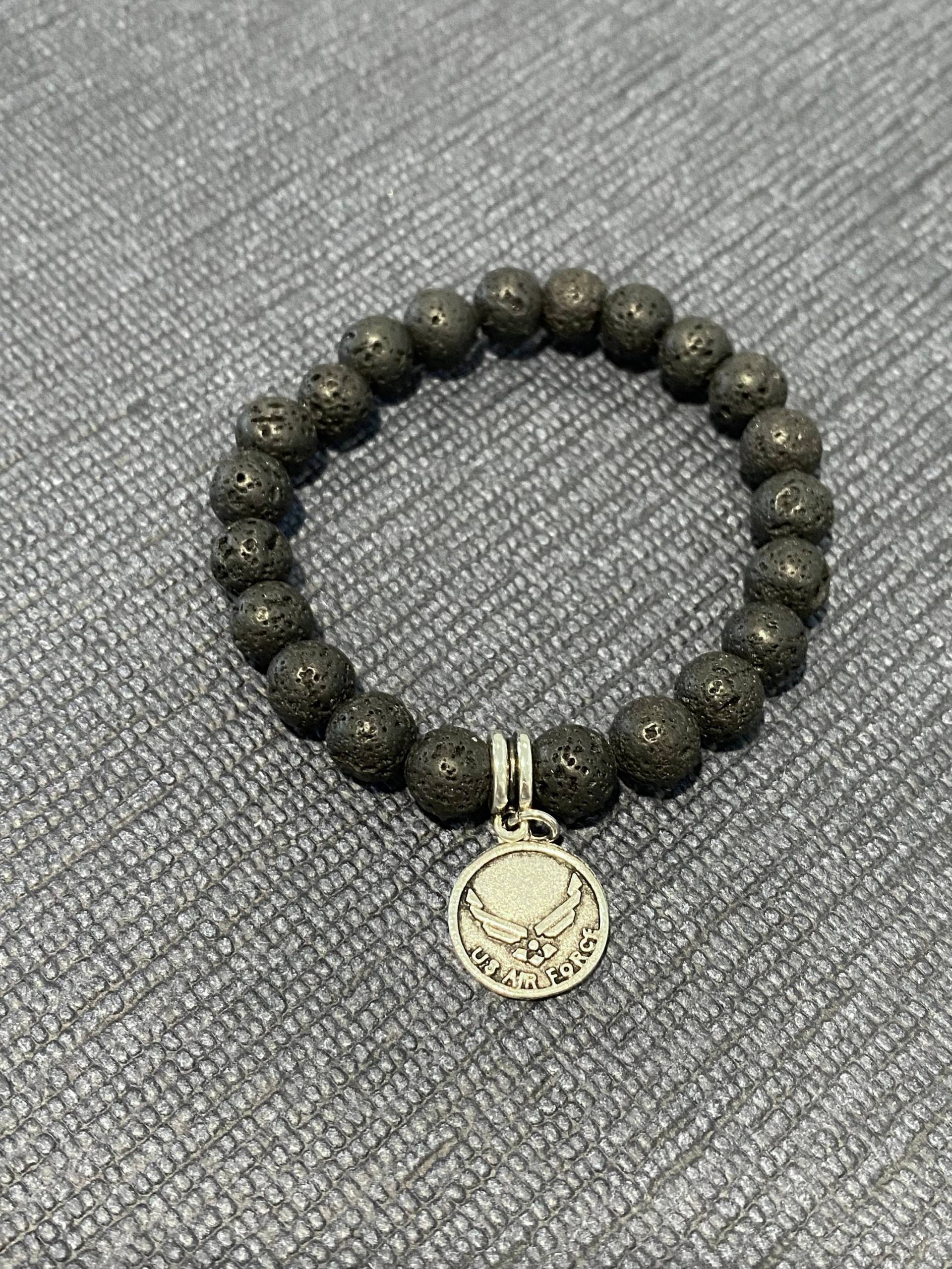 "Flight Line Lava Perlen "Luftwaffe Armband" von JenBarbCreations