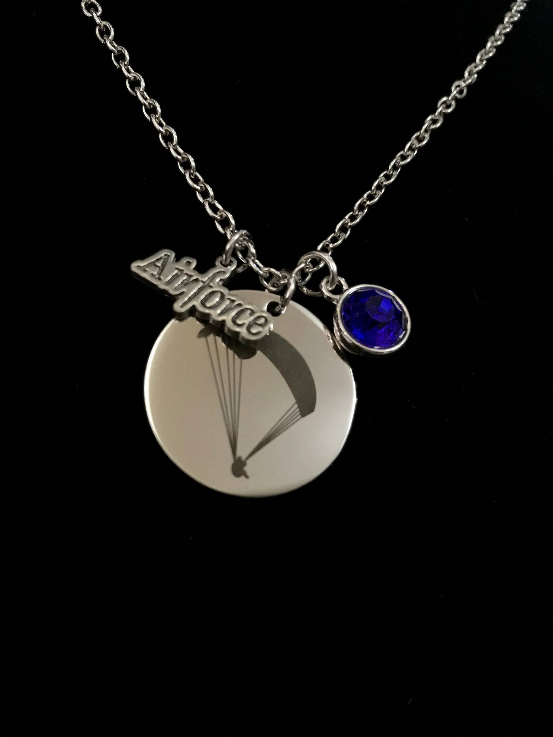 Luftwaffe Sprung Halskette - Wings Of Blue von JenBarbCreations