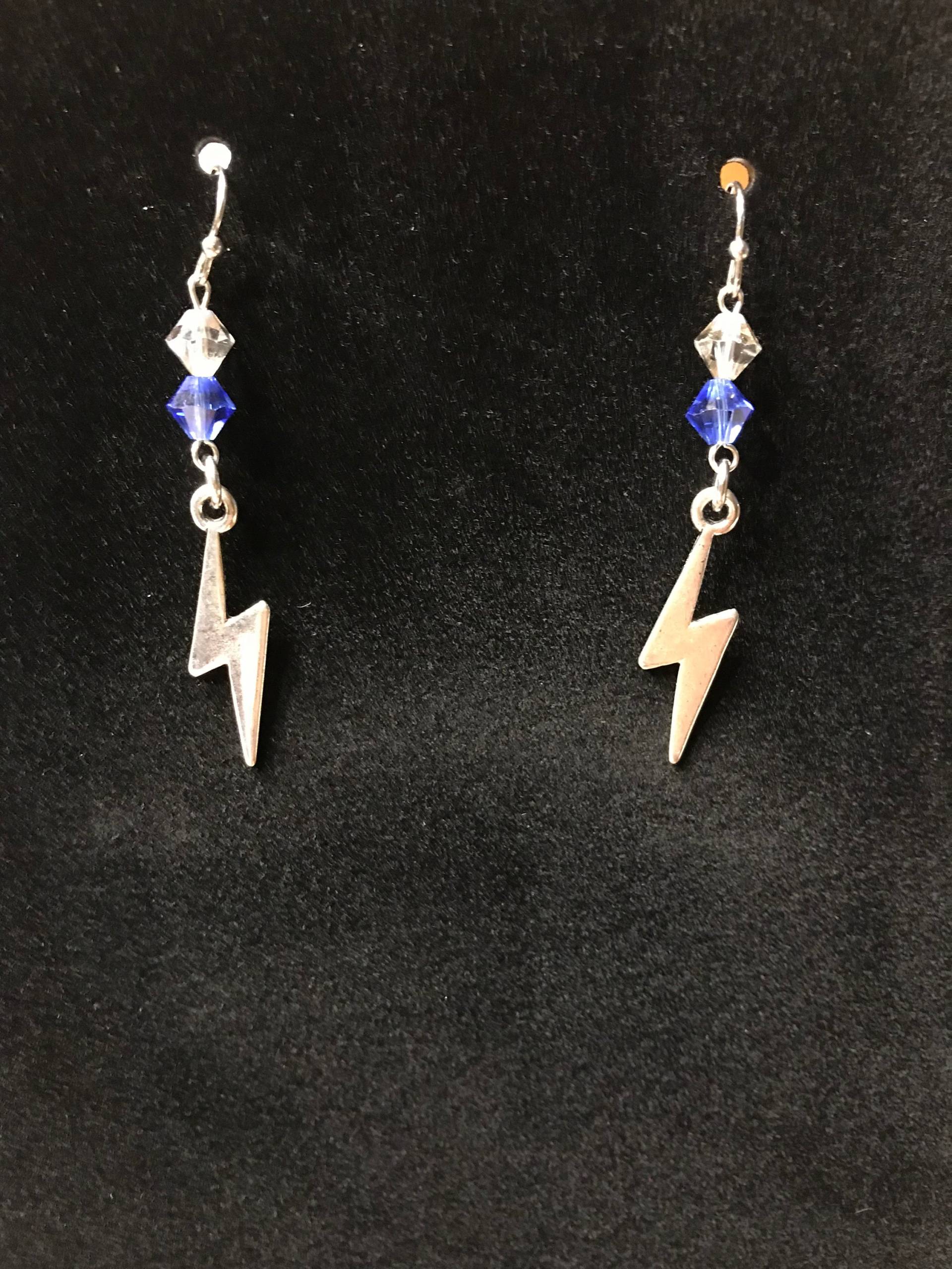 Ohrringe Der Luftwaffe, Falke Thunder Bolt Mit Echten Swarovski-Kristallen von JenBarbCreations