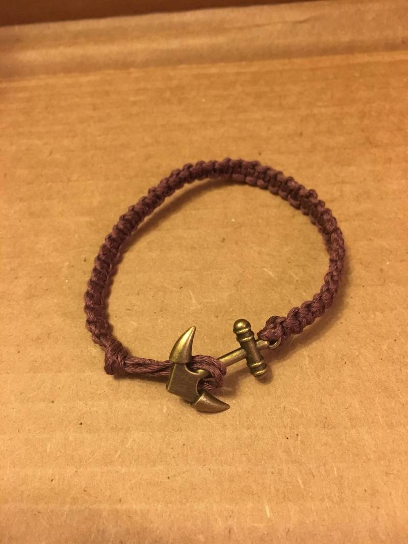 Braun Bambus-Armband Mit Anker von JenLucilleStudio