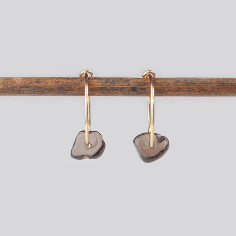 15 Mm Creolen Rauchquarz Splitter Ohrringe 925 Silber Echter Edelstein 14K Rose Gold Kreolen Mit Anhänger Weihnachten Geschenk Für Sie 15 Mm Creolen Rauchquarz Splitter Ohrringe 925 Silber Echter Edelstein 14K Rose Gold Kreolen Mit Anhänger Weihnachten Geschenk Für Sie von JenOezer