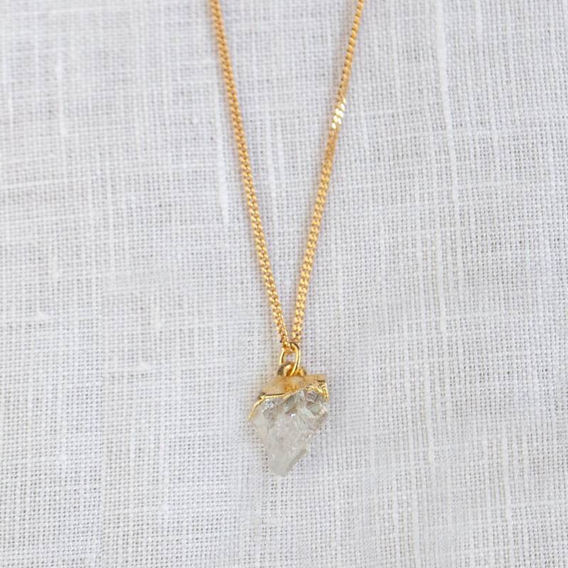 Nachhaltige 925 Silber Kette Mit Rohen Bergkristall Anhänger, Halskette Echtem Edelstein, Braut Schmuck, Geburtsstein April Nachhaltige 925 Silber Kette Mit Rohen Bergkristall Anhänger, Halskette Echtem Edelstein, Braut Schmuck, Geburtsstein April von JenOezer