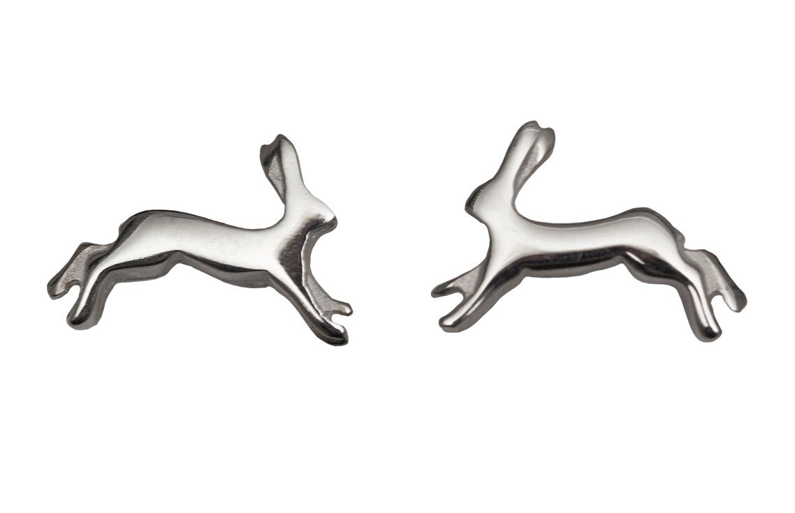 925Er Silber Hasen Ohrstecker 925Er Silber Hasen Ohrstecker von JenRickettsSilver