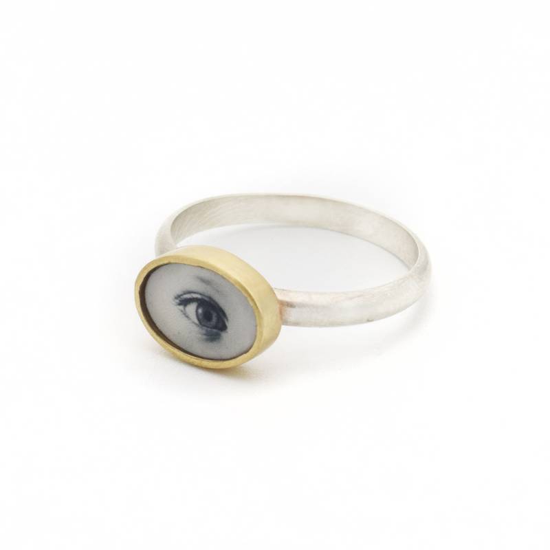 Auge Foto Ring/sterling Silber, Bronze Auge Foto Ring/sterling Silber, Bronze von JenSmithShop