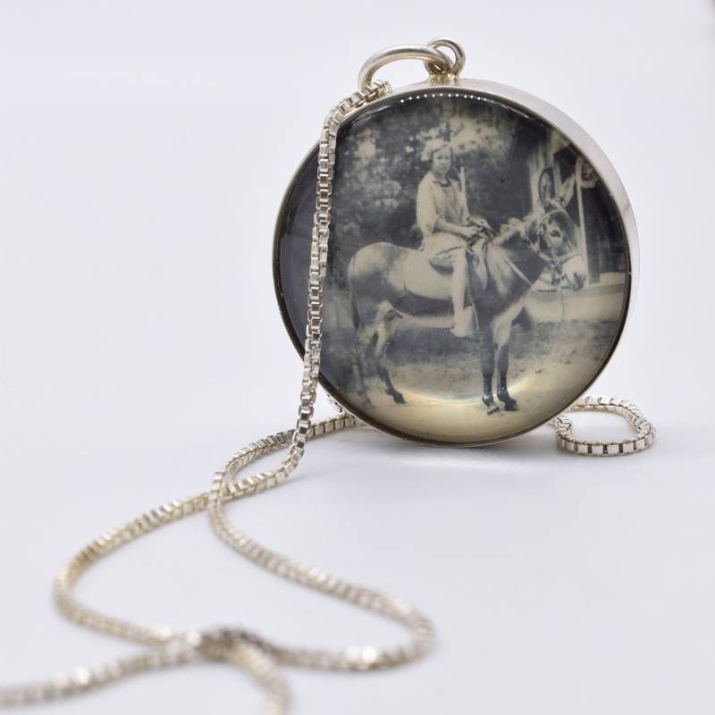Personalisierte Foto Charm & Anhänger/25 Mm Kreis Sterling Silber von JenSmithShop