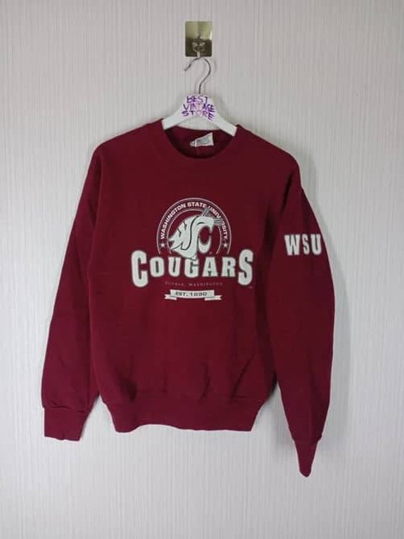 Selten Vintage 90Er Jahre Cougars Washington State Universität Big Logo Sweatshirt Grösse S Selten Vintage 90Er Jahre Cougars Washington State Universität Big Logo Sweatshirt Grösse S von Jengvintagestore
