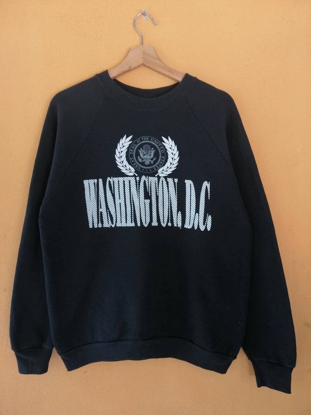 Selten Vintage 90Er Jahre Washington Dc Sweatshirt Mit Rundhalsausschnitt von Jengvintagestore